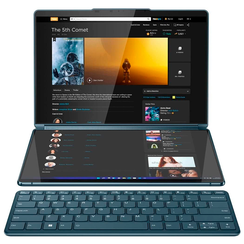 LENOVO-1-1.jpg Lenovo Yoga Book 9 13IRU8, 2 x 13.3" 2.8K OLED Touch, Core i7-1355U - Imagen 1